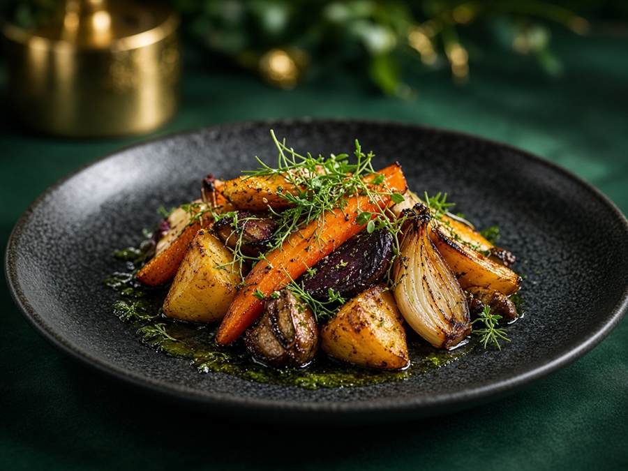 Seasonal plated dish from the EatAboutUK.com kitchen